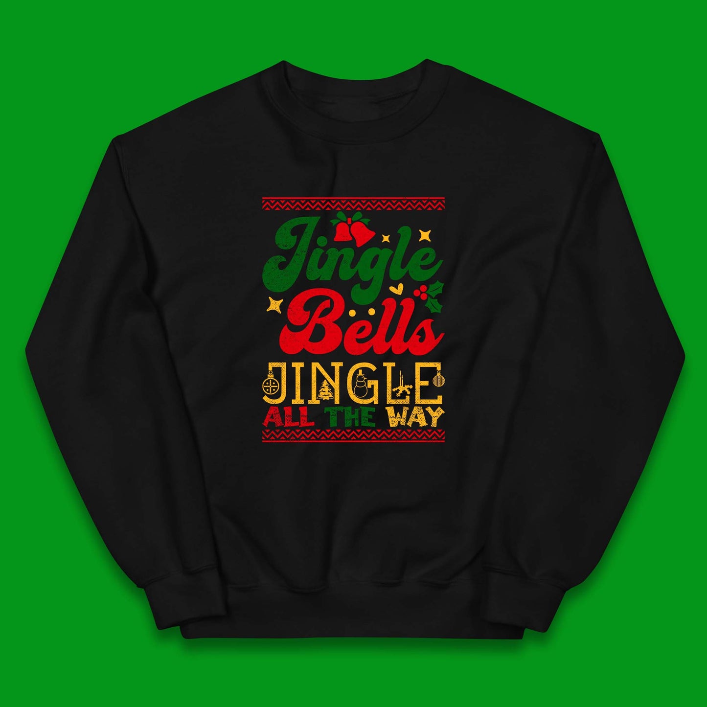 jingle bell christmas kids jumper