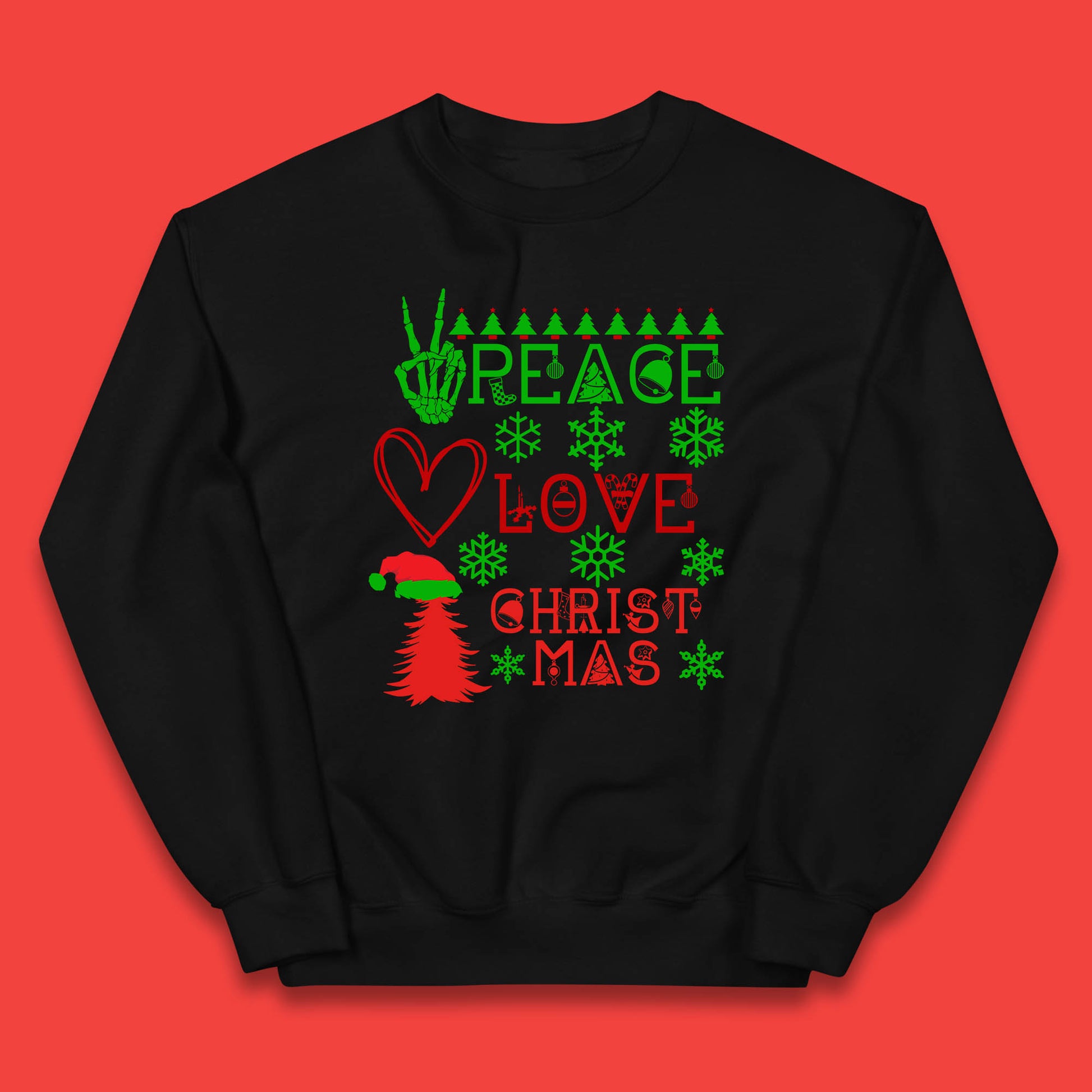 peace love christmas sweater