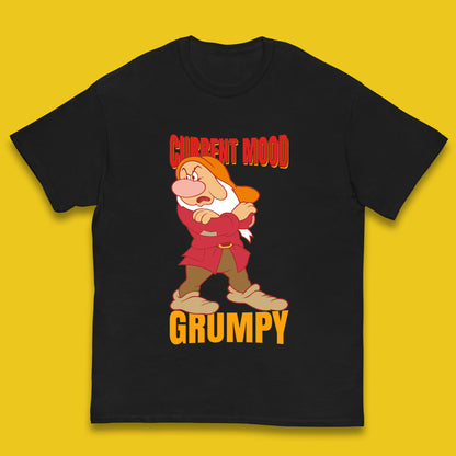 Disney Seven Dwarfs Current Mood Grumpy Bashful Sleepy Doc Dopey Sneezy Happy 7 Dwarfs Matching Disneyland Vacation Kids T Shirt