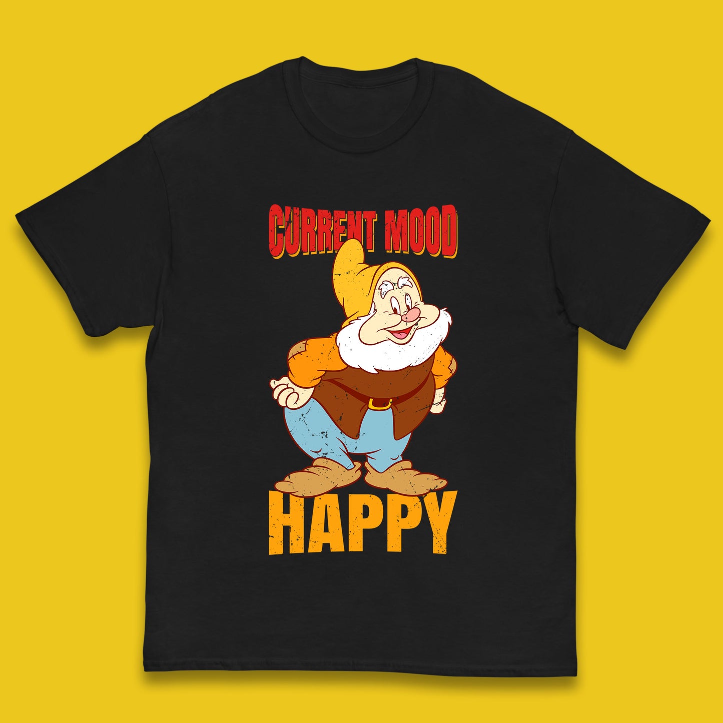 Disney Seven Dwarfs Current Mood Grumpy Bashful Sleepy Doc Dopey Sneezy Happy 7 Dwarfs Matching Disneyland Vacation Kids T Shirt