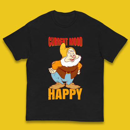 Disney Seven Dwarfs Current Mood Grumpy Bashful Sleepy Doc Dopey Sneezy Happy 7 Dwarfs Matching Disneyland Vacation Kids T Shirt