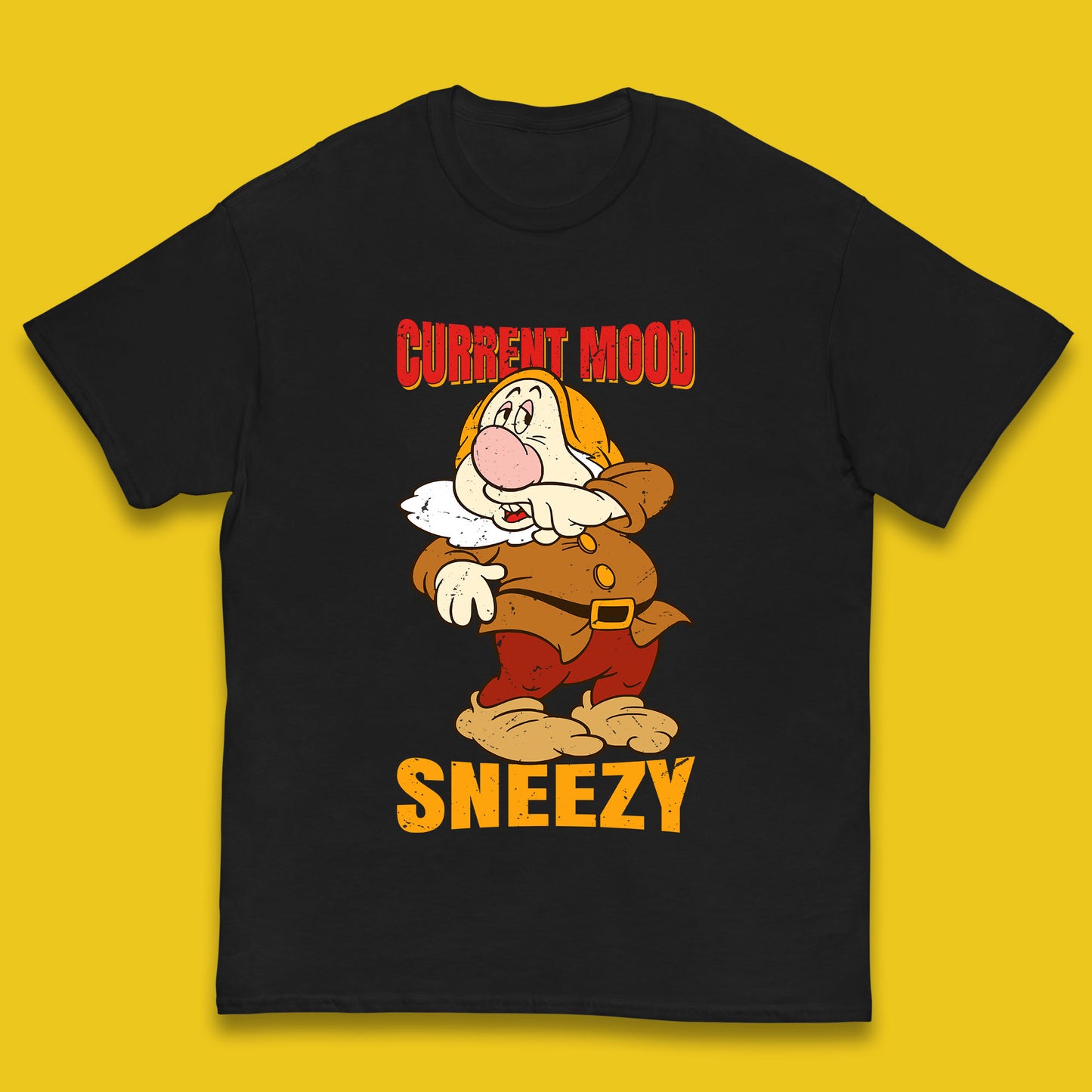 Disney Seven Dwarfs Current Mood Grumpy Bashful Sleepy Doc Dopey Sneezy Happy 7 Dwarfs Matching Disneyland Vacation Kids T Shirt