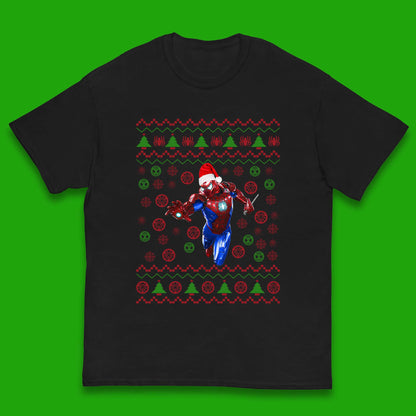 Iron Spider Man Suit Christmas Kids T-Shirt