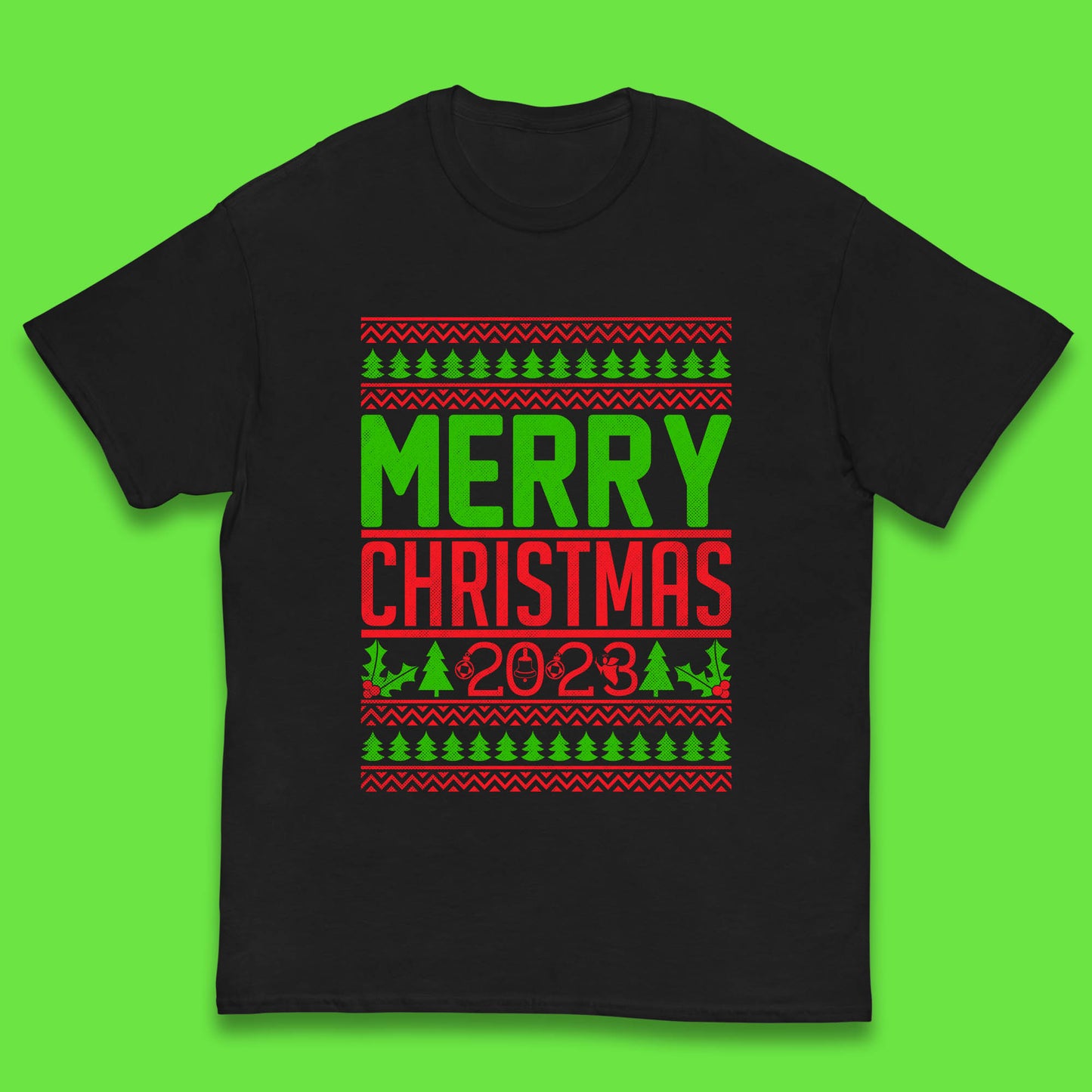 Merry Christmas 2023 Winter Holiday Festive Celebration Xmas Gift Kids T Shirt