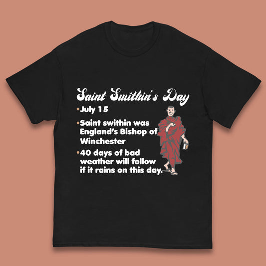 Saint Swithun's Day Swithun Weather Folklore Happy St. Swithin's Day Kids T Shirt