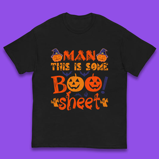 Man This Is Some Boo Sheet Funny Ghost Halloween Costume Kids T Shirt