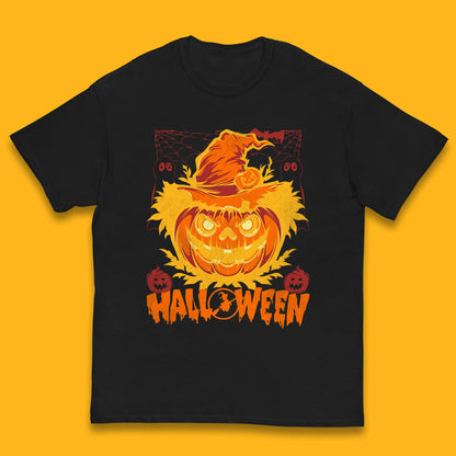 Halloween Scary Pumpkin Face Jack O Lantern Horror Halloween Night Kids T Shirt
