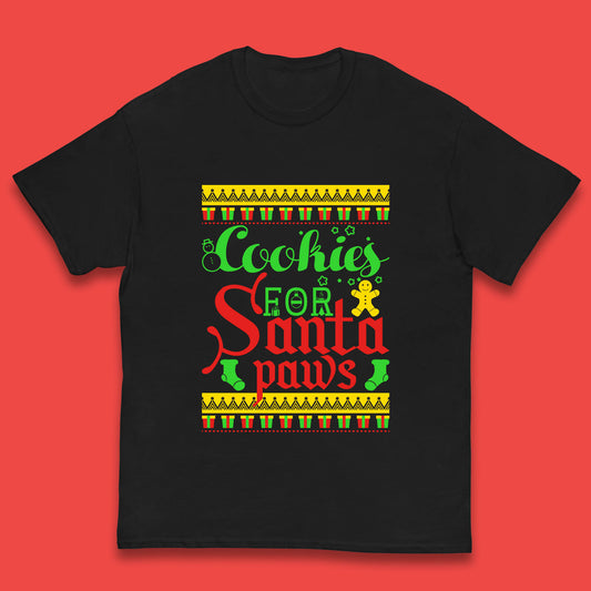 christmas cookies for santa paws t shirt