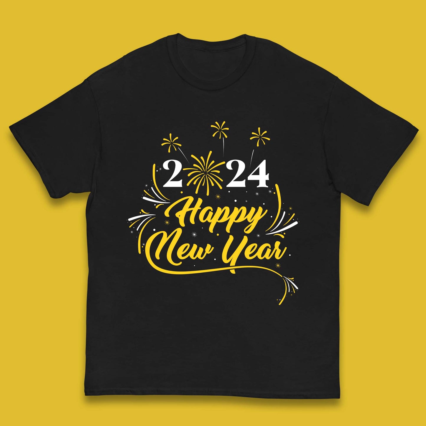 2024 Happy New Year Fireworks Kids T-Shirt