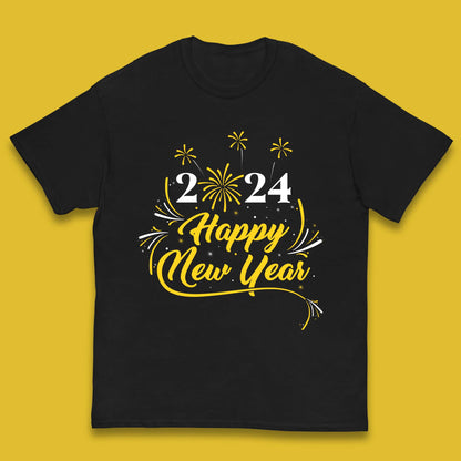 2024 Happy New Year Fireworks Kids T-Shirt