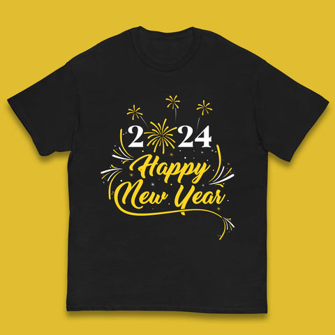 2024 Happy New Year Fireworks Kids T-Shirt