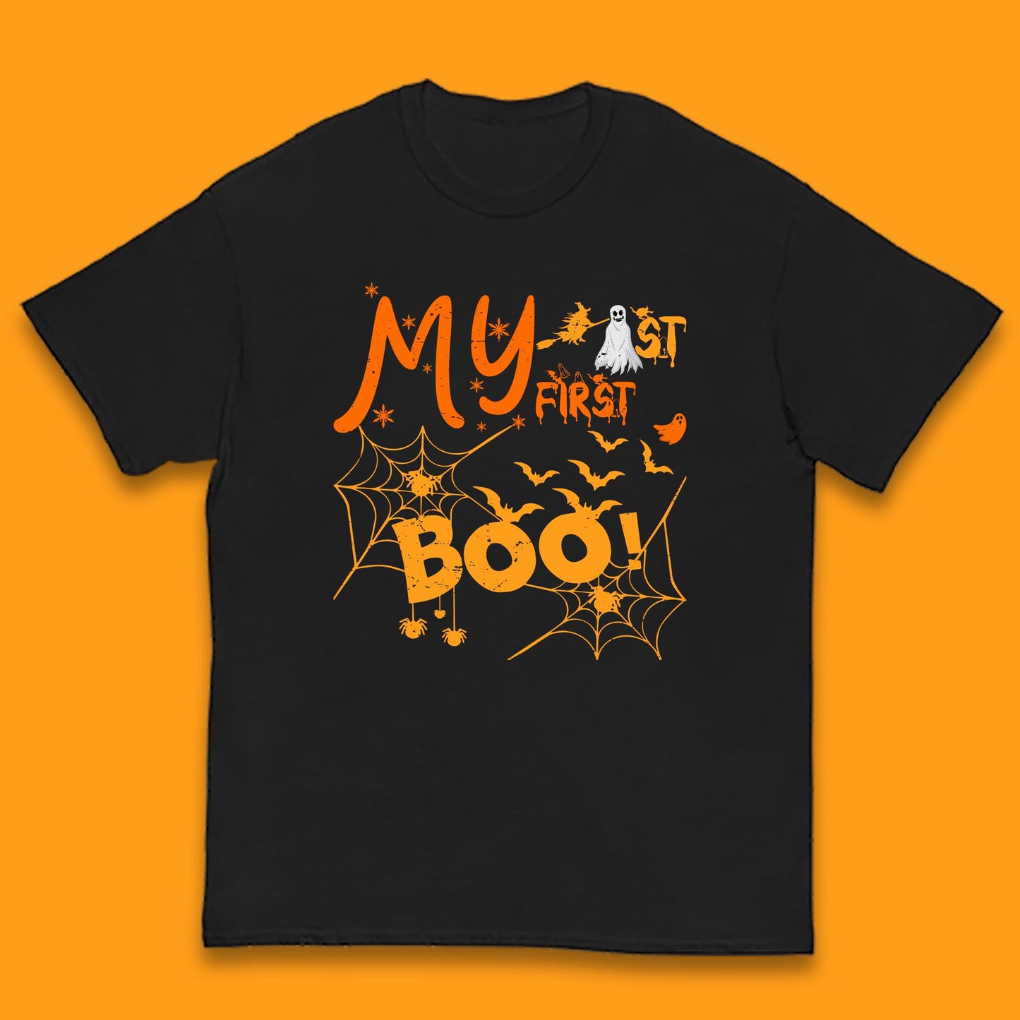My First Boo Halloween Funny Boo Ghost Spooky Vibes Kids T Shirt