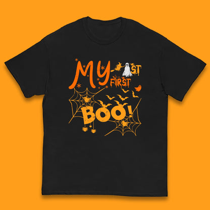 My First Boo Halloween Funny Boo Ghost Spooky Vibes Kids T Shirt