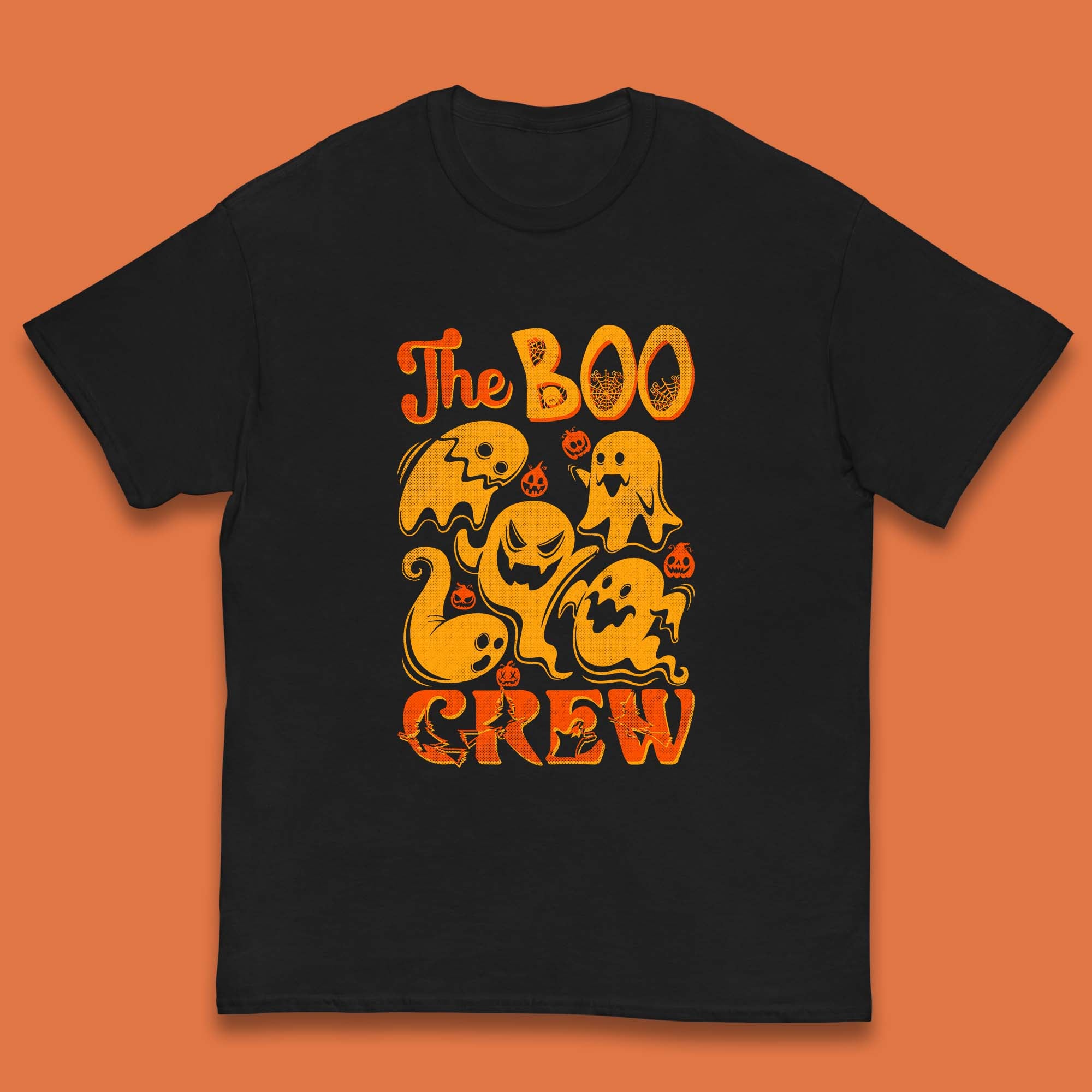 The Boo Crew Halloween Horror Scary Boo Ghost Squad Spooky Vibes Kids T Shirt