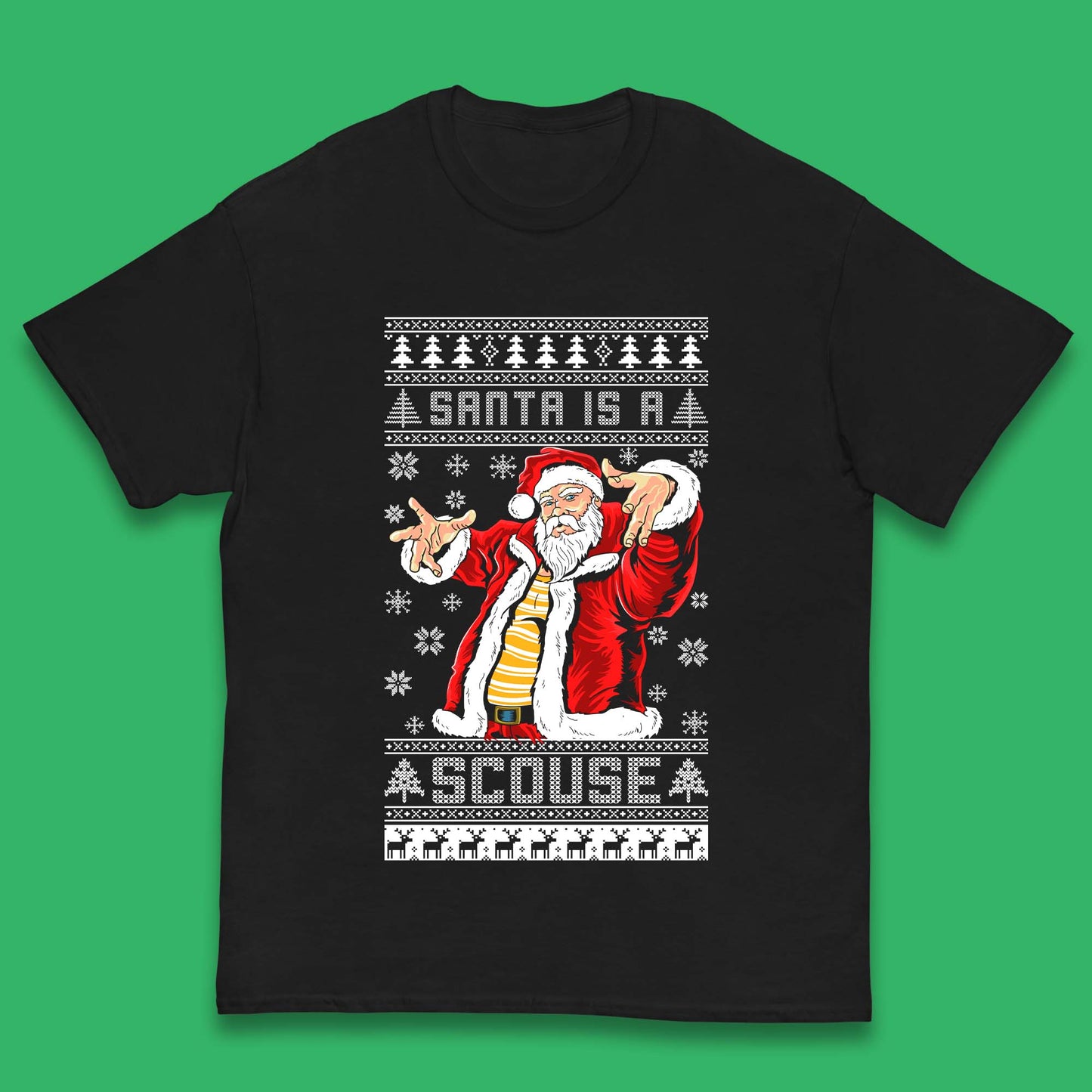 Santa Is A Scouse Christmas Kids T-Shirt