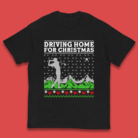 Driving Home For Christmas Golf  Kids T-Shirt