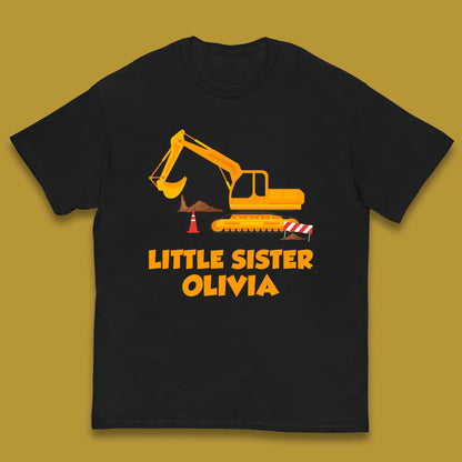 Personalised Little Sister Your Name Promoted To Sister Siblings Announcement Gift Kids T Shirt