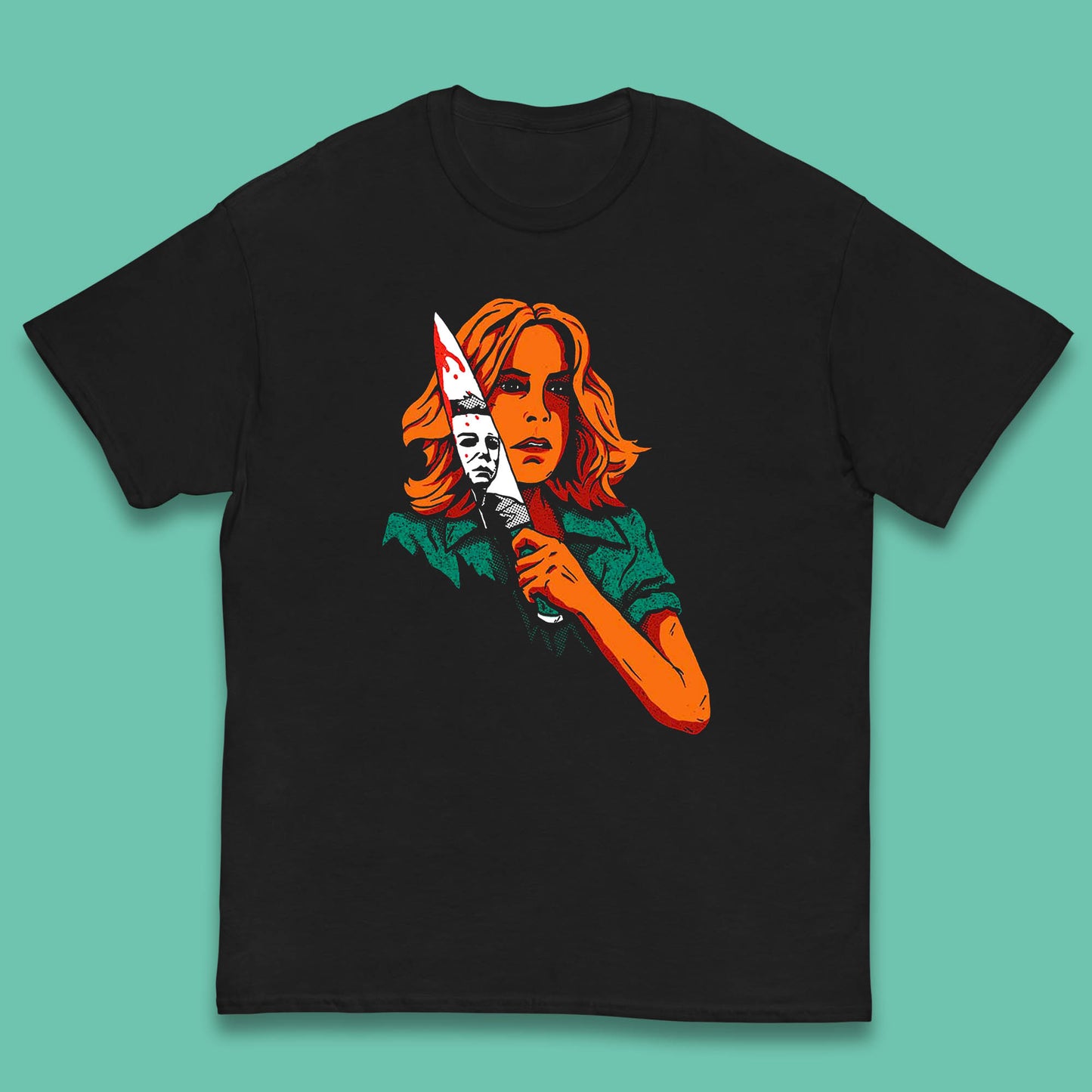 Laurie Halloween Take A Knife Michael Myers Halloween Horror Movie Character Kids T Shirt