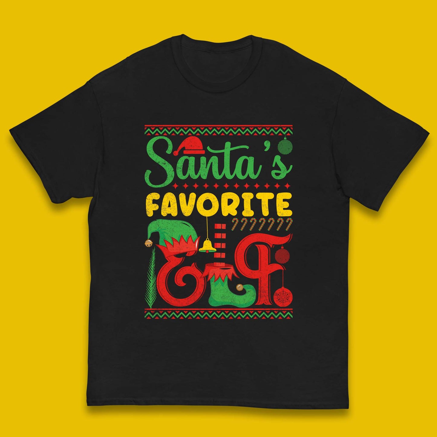christmas santas favorite elf costume t shirt