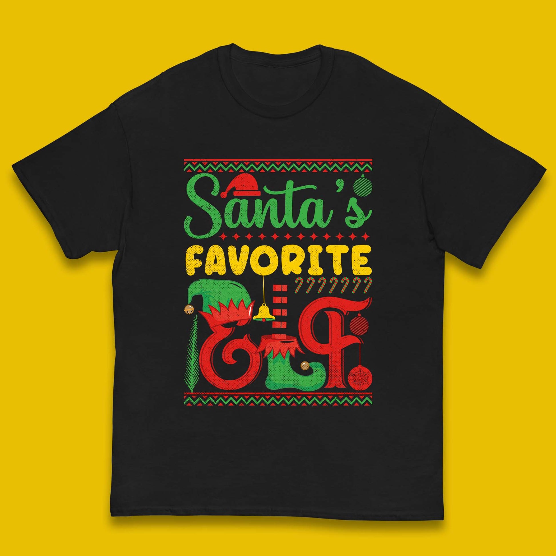 christmas santas favorite elf costume t shirt