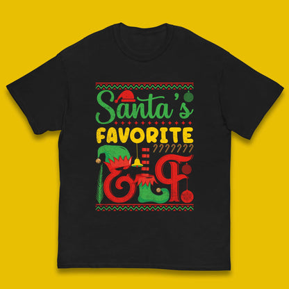 christmas santas favorite elf costume t shirt