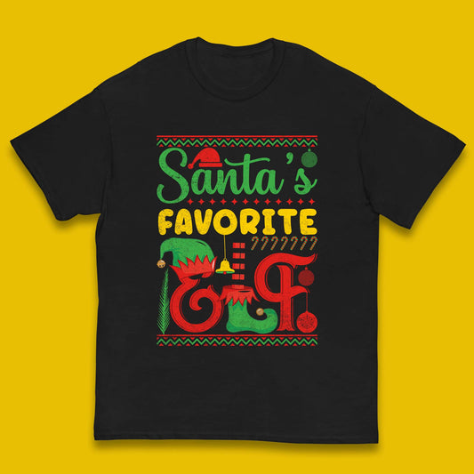christmas santas favorite elf costume t shirt