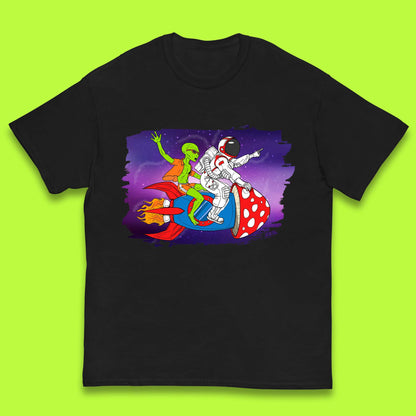 Alien & Astronaut Rocket Ship Kids T-Shirt