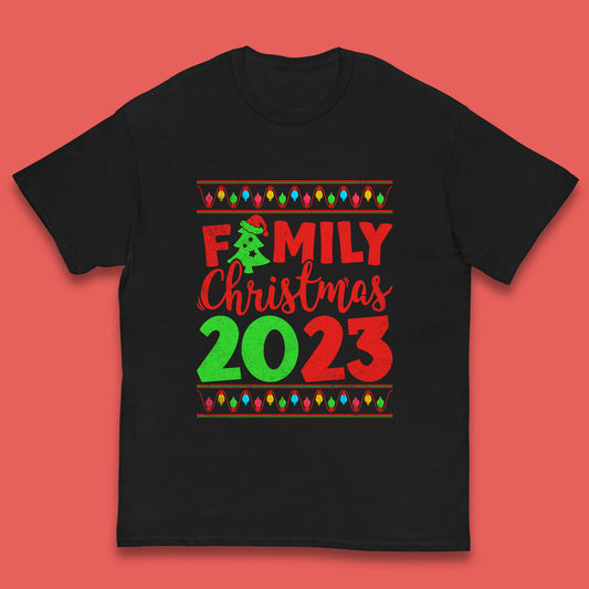 Family Christmas 2023 Merry Christmas Squad Xmas Matching Costume Kids T Shirt