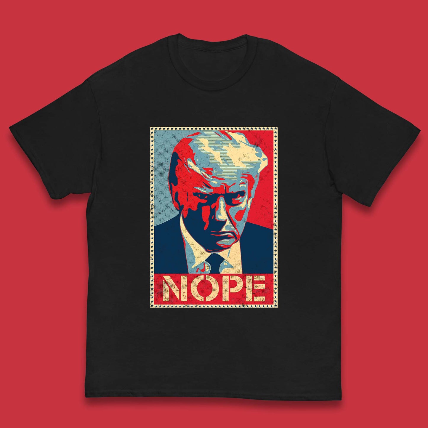 Donald Trump Nope Mugshot Funny Political Obama Hope Anti Trump Kids T Shirt