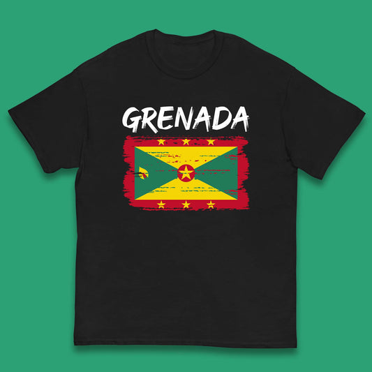 Grenada Flag Distressed Grenadian Heritage Country In The Caribbean Kids T Shirt