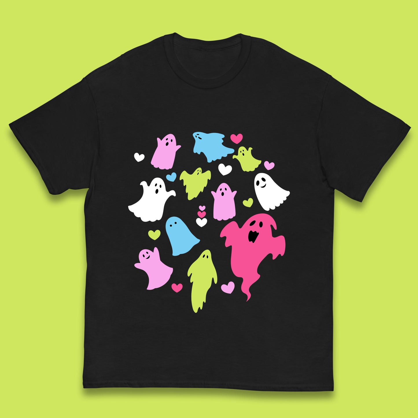 Halloween Flying Ghosts Horror Scary Boo Ghostly Halloween Spooky Ghost Kids T Shirt