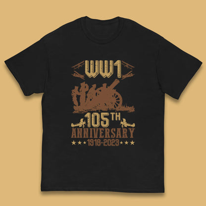 WW1 105th Anniversary 1918-2023 End Of World War I Remembrance Day Kids T Shirt