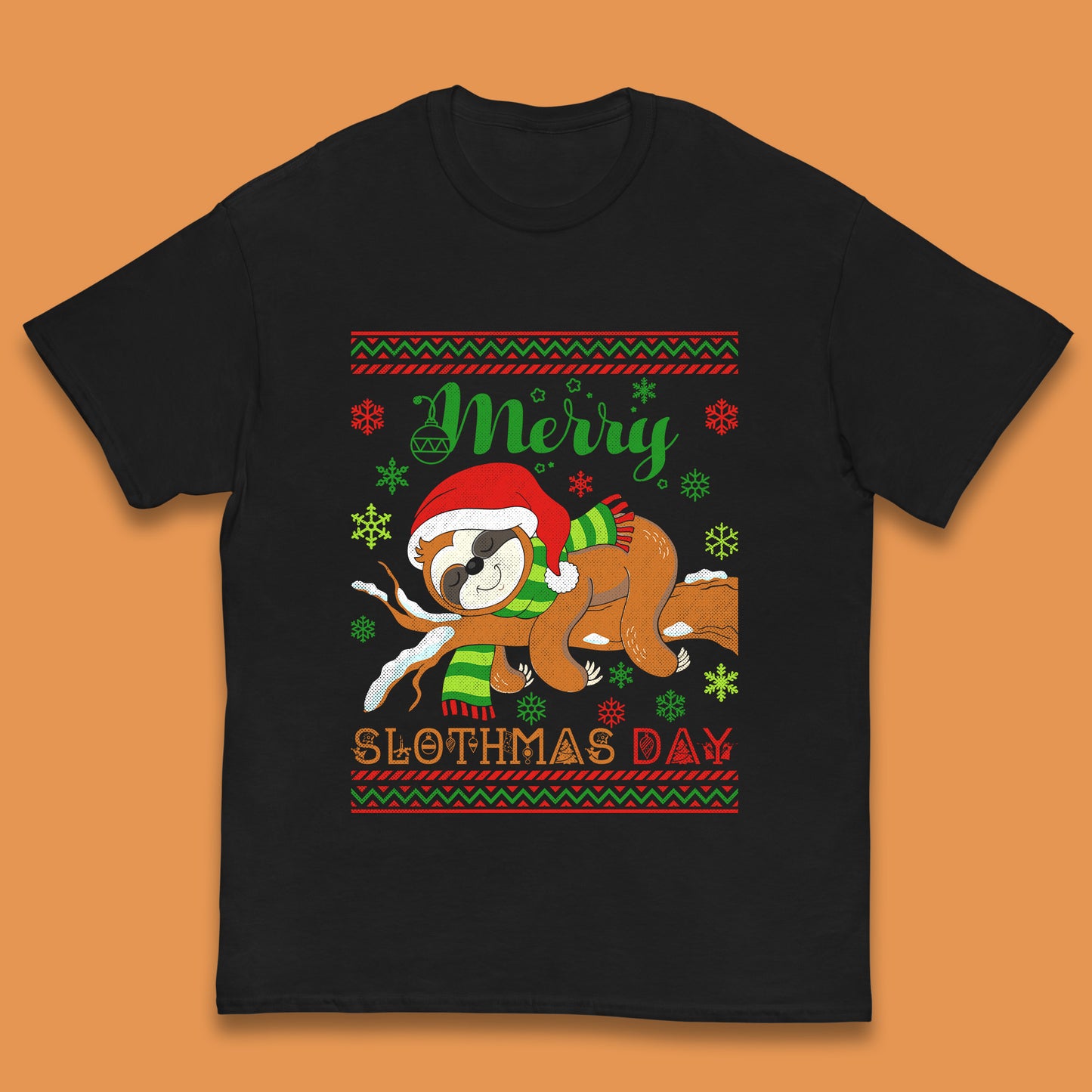 sloth christmas t shirt