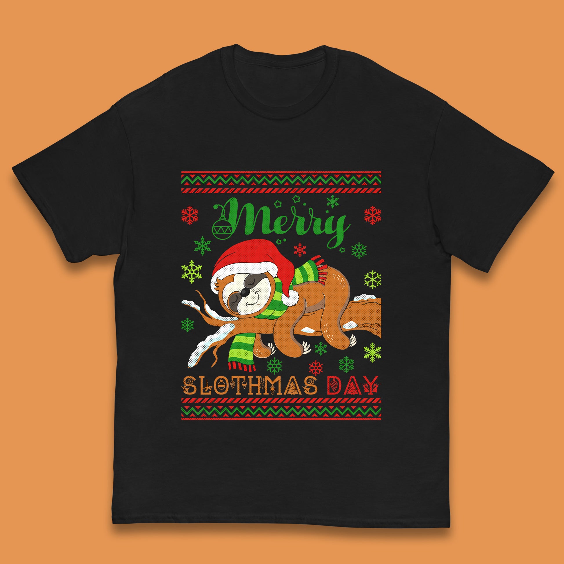 sloth christmas t shirt