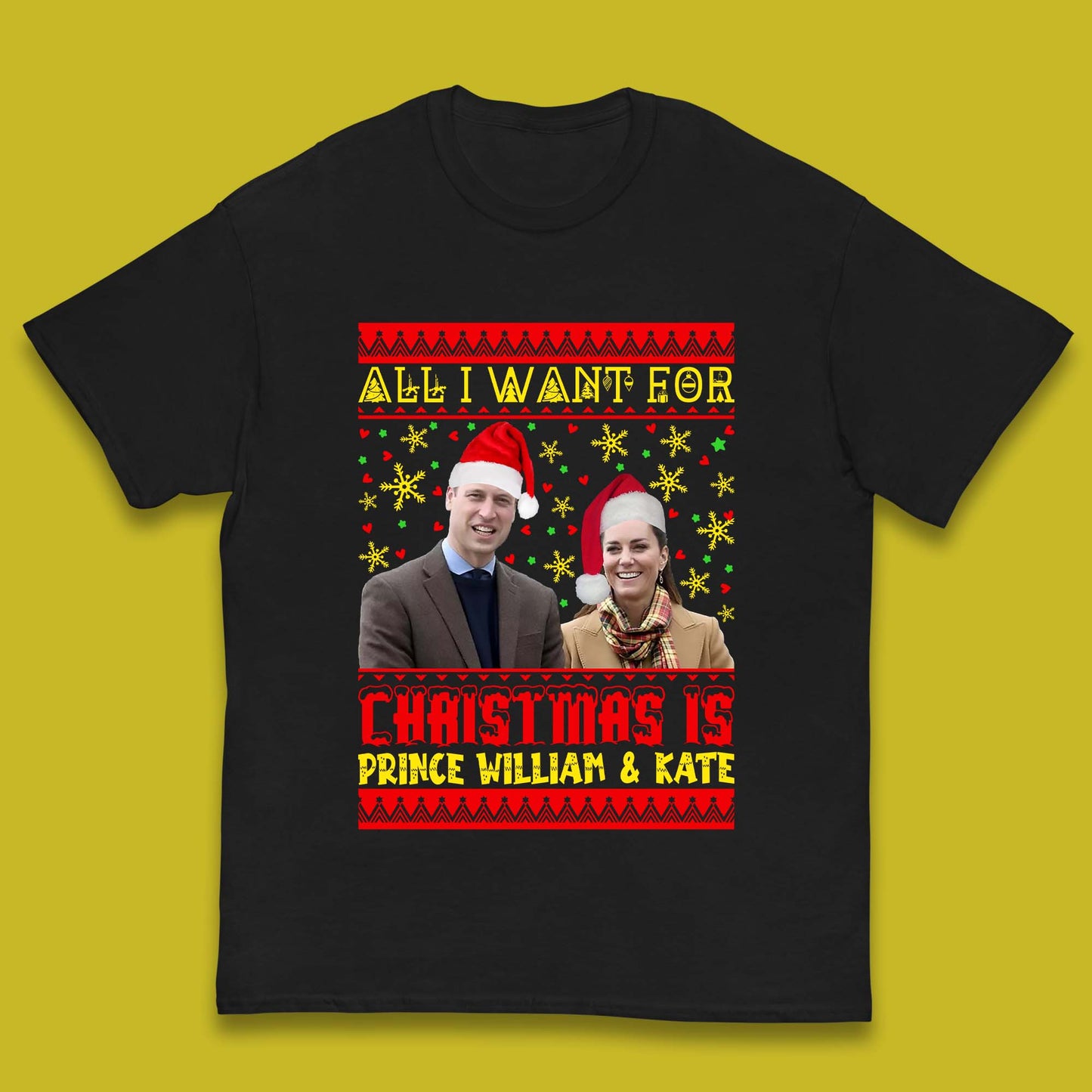 Prince William & Kate Christmas Kids T-Shirt