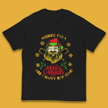 winking santa t shirt