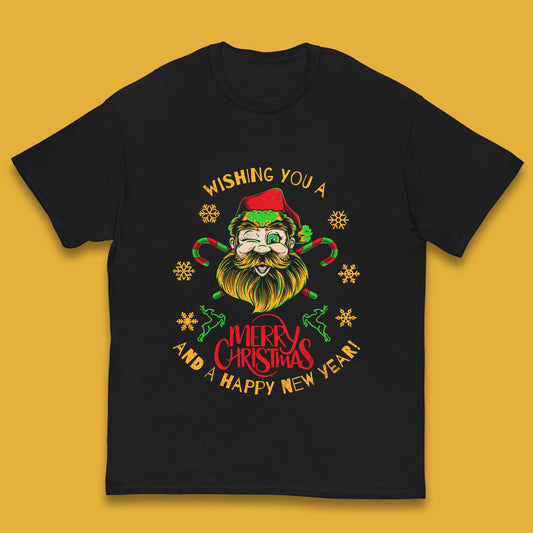 winking santa t shirt