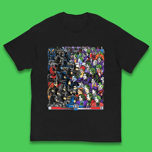 Bats VS Clowns DC Comics Batmans VS Joker Clowns Fighting Spoof Supervillain Comic Book Character Kids T Shirt