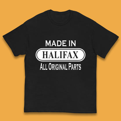 Made In Halifax All Original Parts Vintage Retro Birthday Town in  West Yorkshire, England Gift Kids T Shirt