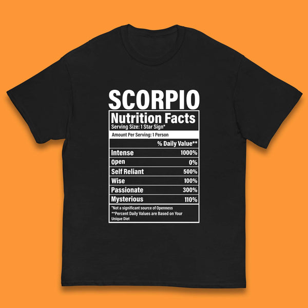 Scorpio Nutrition Facts Kids T-Shirt