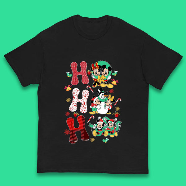 Vintage Disney Christmas Ho Ho Ho Mickey Mouse Minnie Mouse And Friends Xmas Disney Trip Kids T Shirt