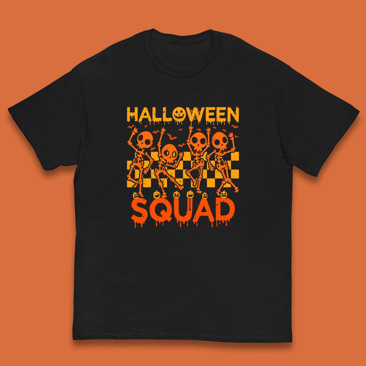 Halloween Squad Dancing Skeletons Squad Goals Dancing Halloween Skull Kids T Shirt