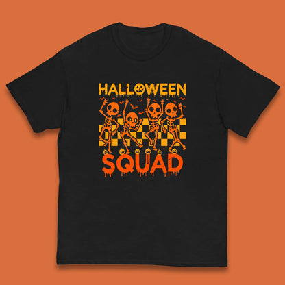 Halloween Squad Dancing Skeletons Squad Goals Dancing Halloween Skull Kids T Shirt