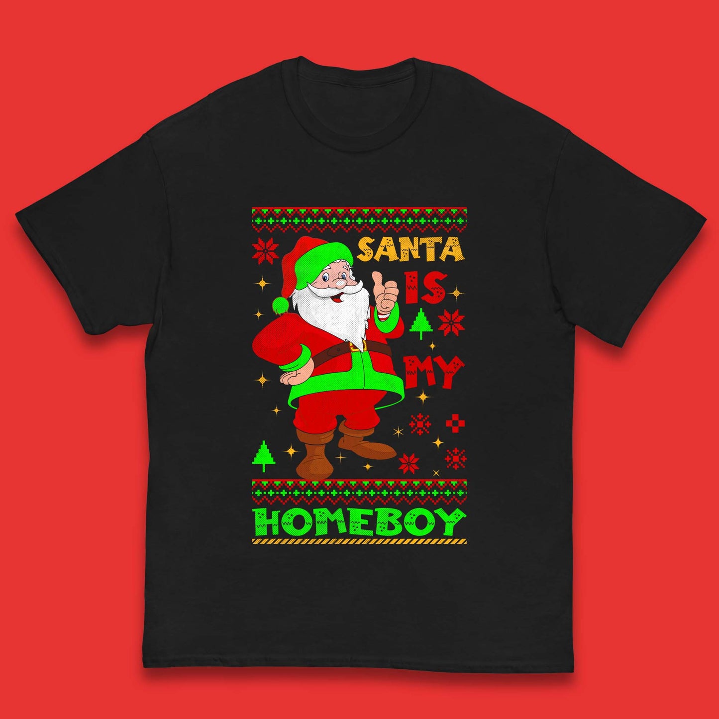 Santa Is My Homeboy Christmas Kids T-Shirt
