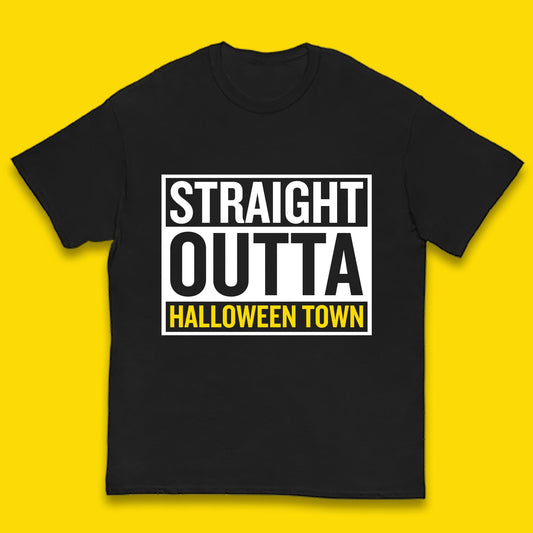 Straight Outta Halloween Town Horror Scary Spooky Season Kids T Shirt