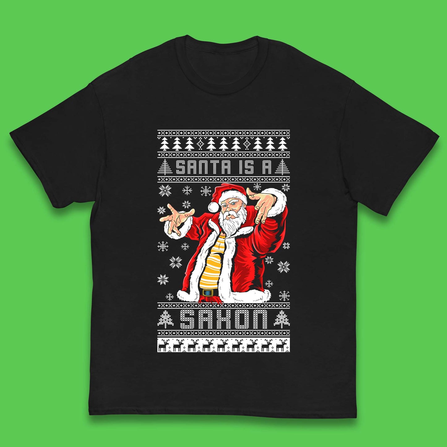 Santa is A Saxon Christmas Kids T-Shirt