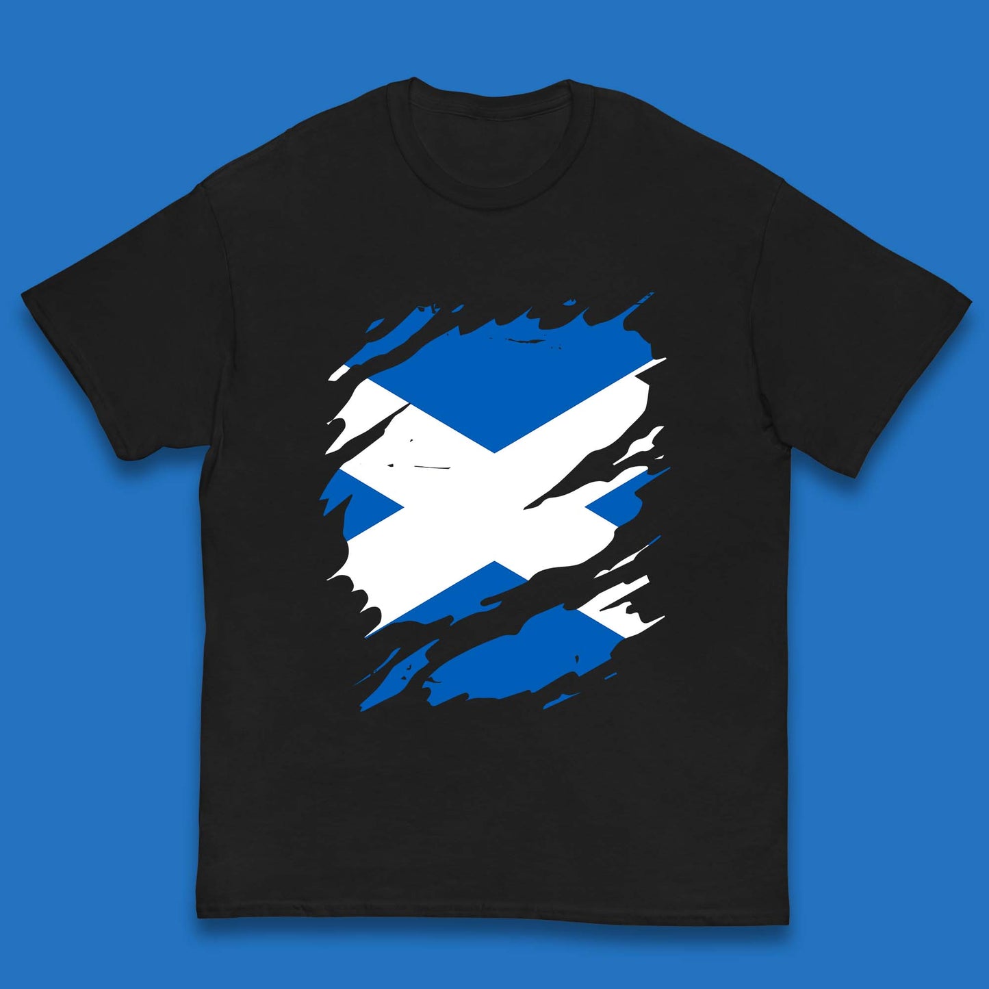 Distressed Scotland Flag Scottish Heritage Ancestry Scot Pride Scottish Flag Kids T Shirt