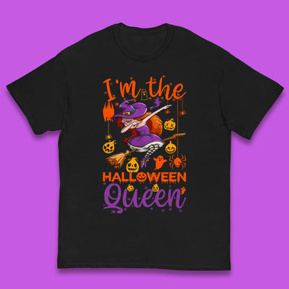 I'm The Halloween Queen Dabbing Witch Pumpkin Season Funny Dab Dance Witch Kids T Shirt