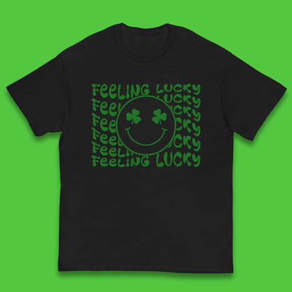 Feeling Lucky Smiley Shamrock Kids T-Shirt