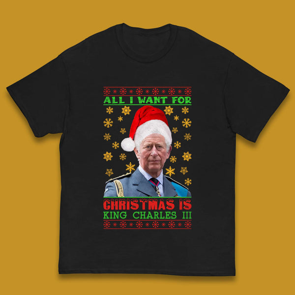 Want King Charles III For Christmas Kids T-Shirt